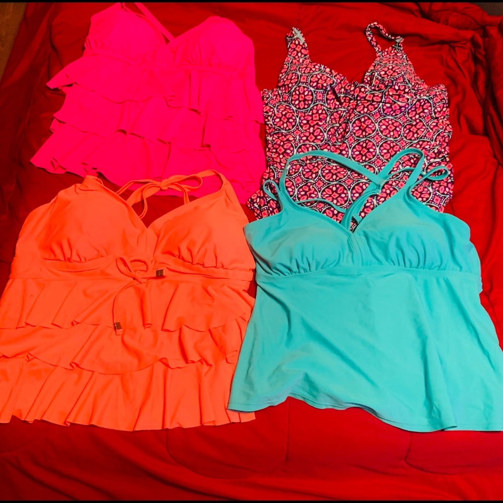 Plus size women’s bathing suit tankini tops - (4)